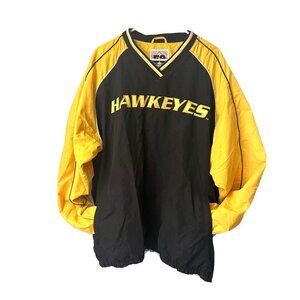 Iowa Hawkeyes Vintage V-Neck Windbreaker Pullover Jacket Men's XXLarge 58 Sports